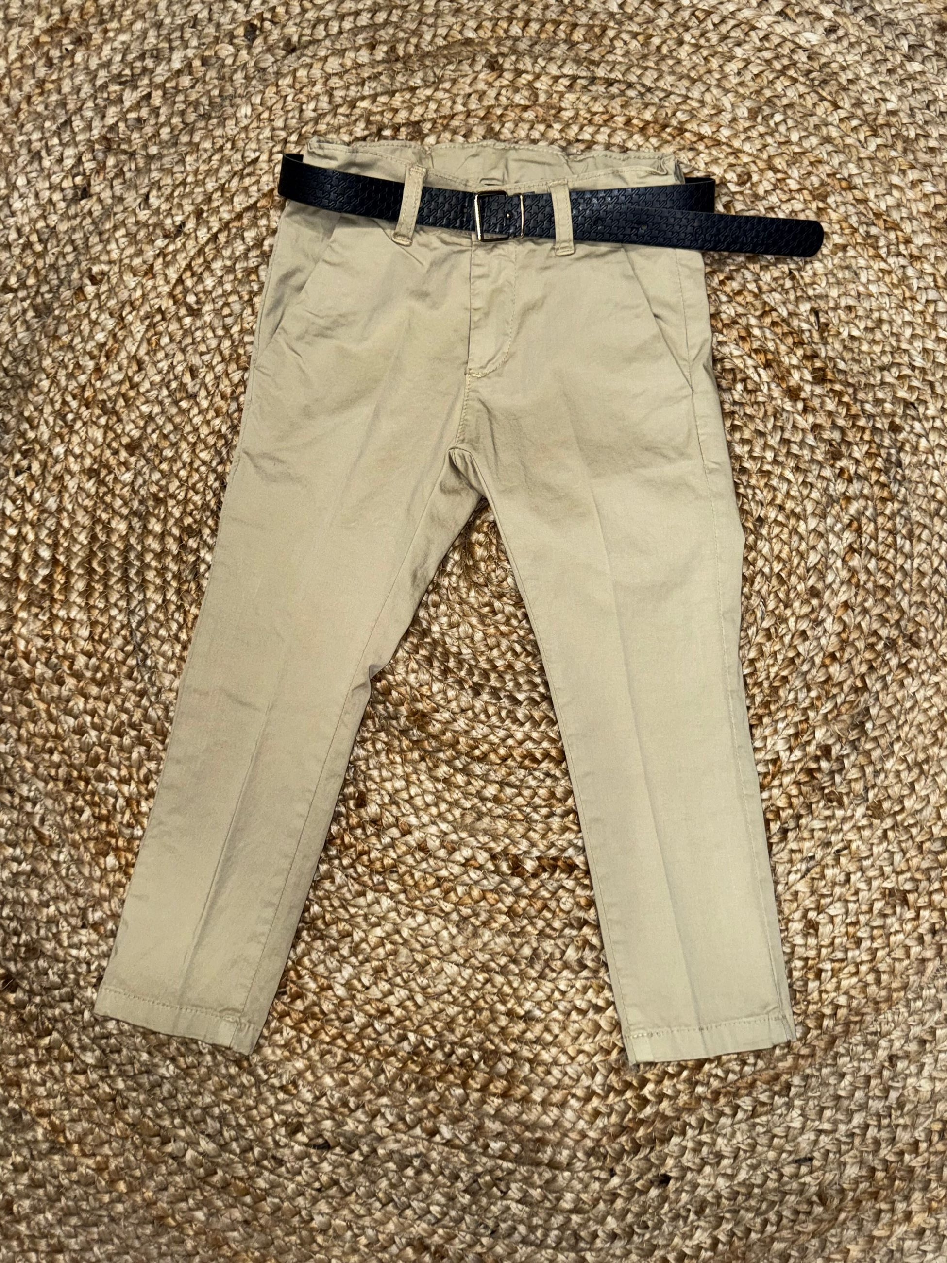 Pantalone Chinos Bambino Made in Italy con cintura