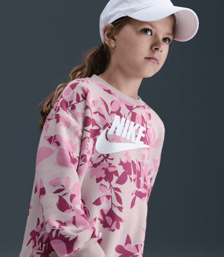 SET LEGGINGS NIKE FLOREAL BAMBINA COTONE GARZATO