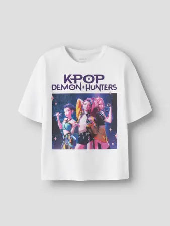 T-SHIRT NAMEIT NKFMARA KPOP SS NREG TOP BOX LNOOS SKY