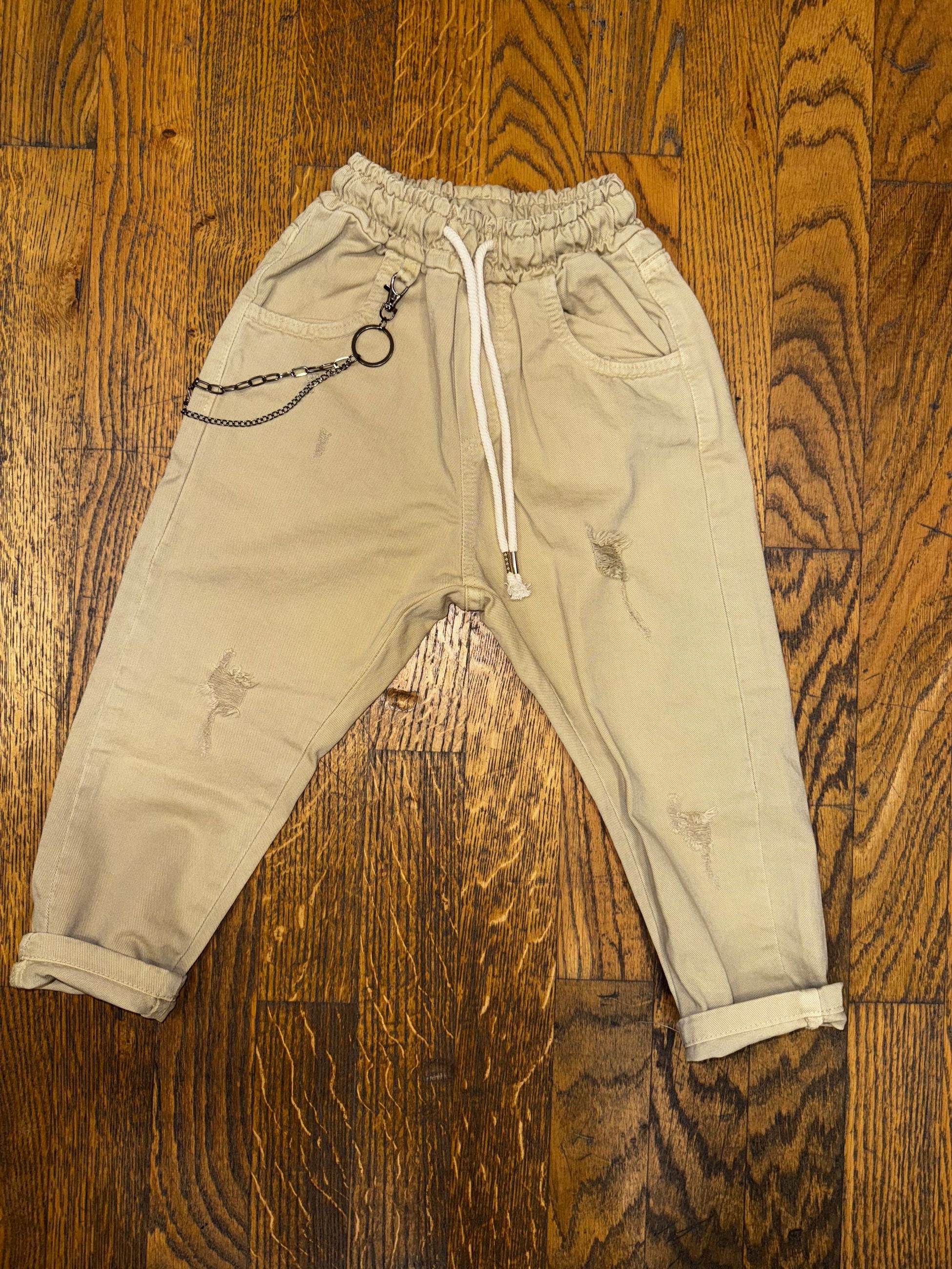 Jeans con elastico in vita colorati