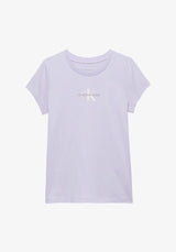 T-SHIRT CALVIN KLEIN GIRL MICRO MONOGRAM
