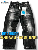 JEANS BAGGY CAMAN BLACK BAMBINO