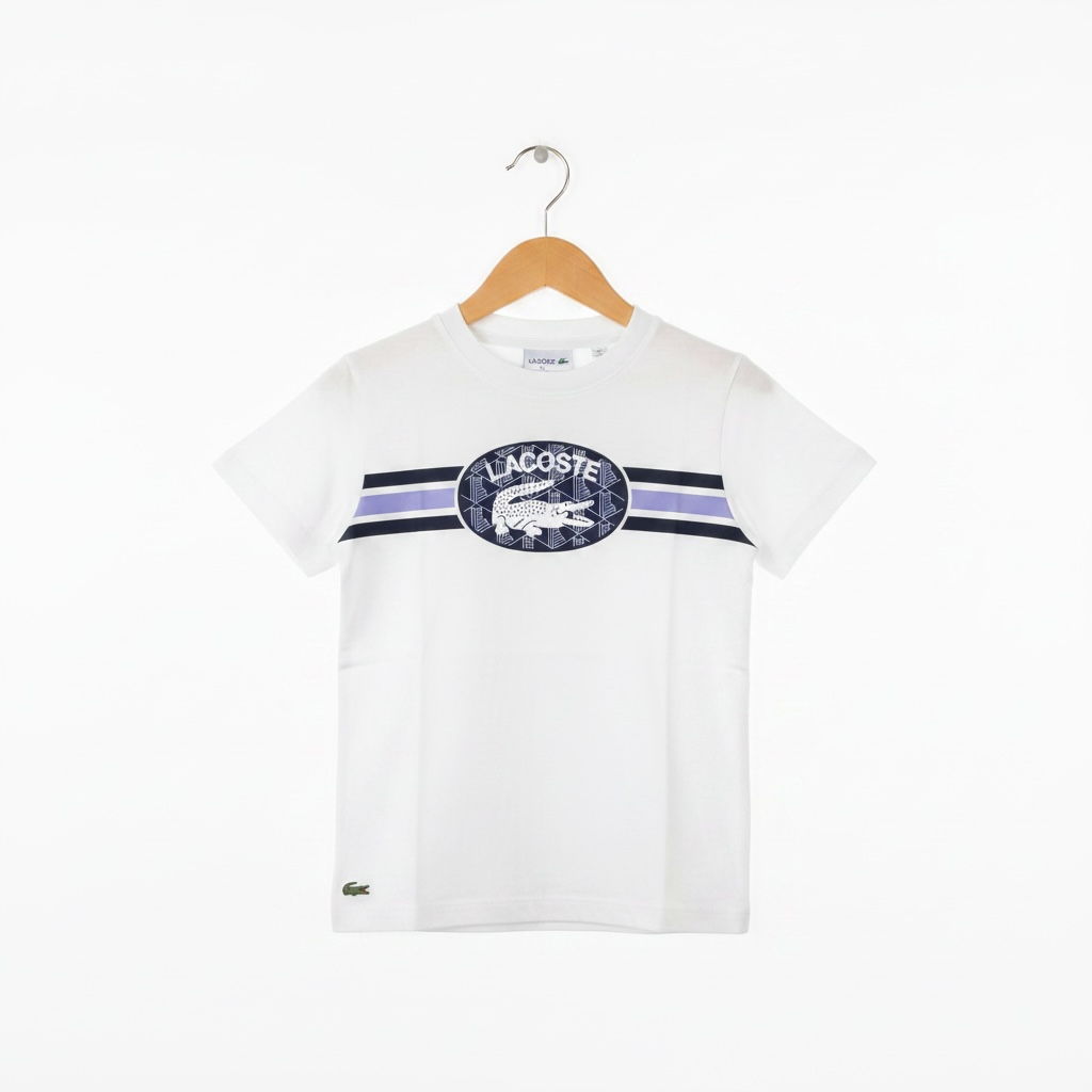T-SHIRT LCOSTE STRIPED LOGO