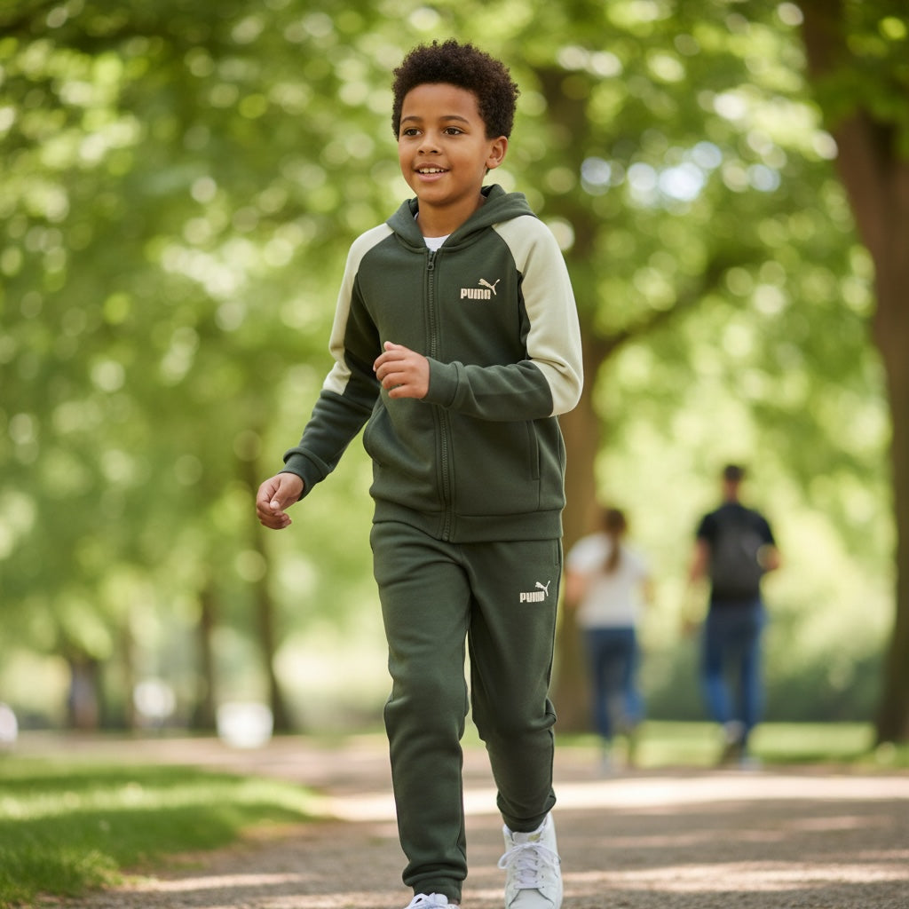 Tuta PUMA ESS BLOCK HOODED FULL-ZIP