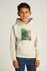 Felpa Calvin Klein Cappuccio Cotone Garzato
