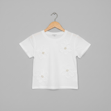 T-SHIRT CROP FLOWERS RAGAZZA