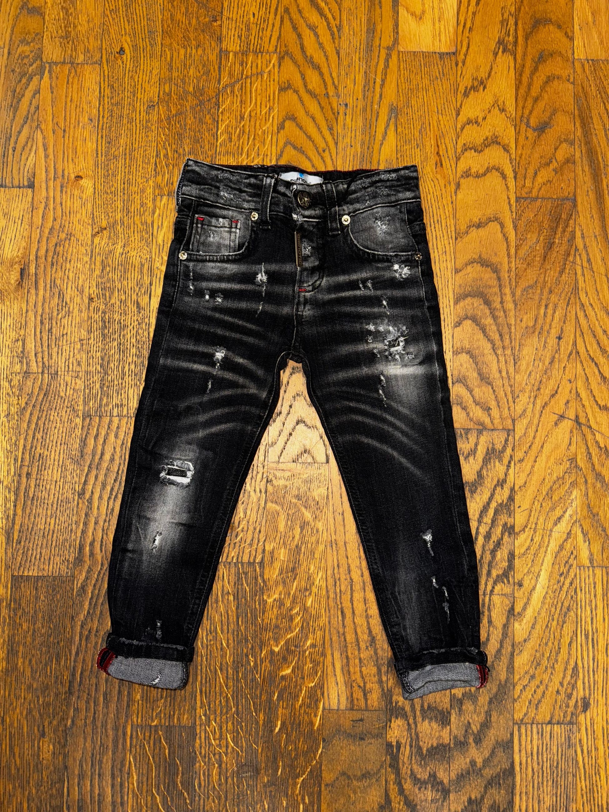 Jeans CIANOTIC BLACK Rotture Made in Italy