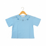 T-SHIRT CROP FLOWERS RAGAZZA