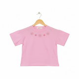 T-SHIRT CROP FLOWERS RAGAZZA