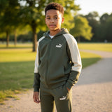 Tuta PUMA ESS BLOCK HOODED FULL-ZIP