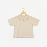 T-SHIRT CROP FLOWERS RAGAZZA