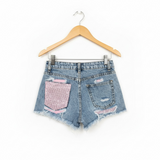 SHORTS MAYA CON TASCA BRILLANTINATA