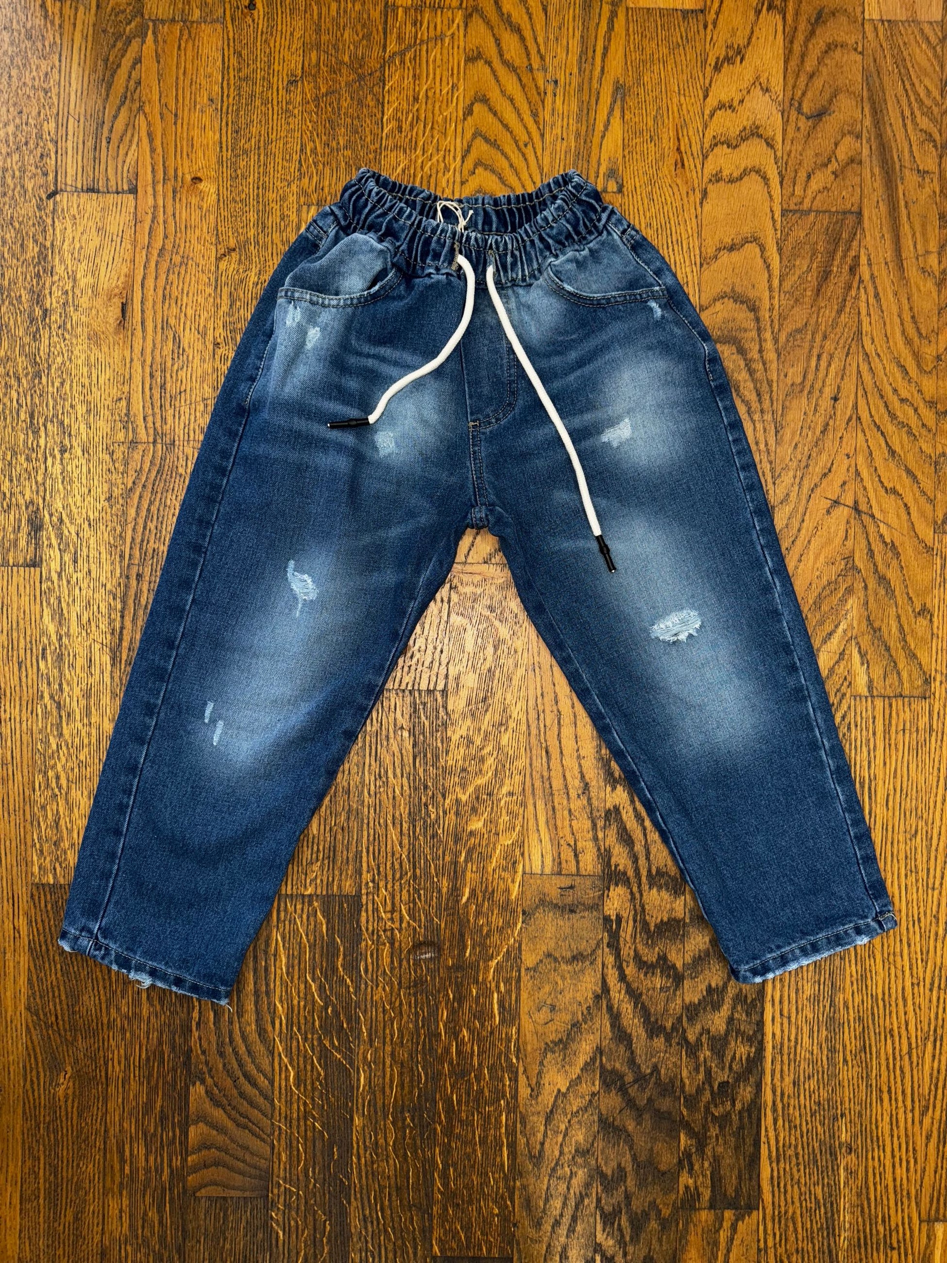 Jeans Denim con elastico in vita