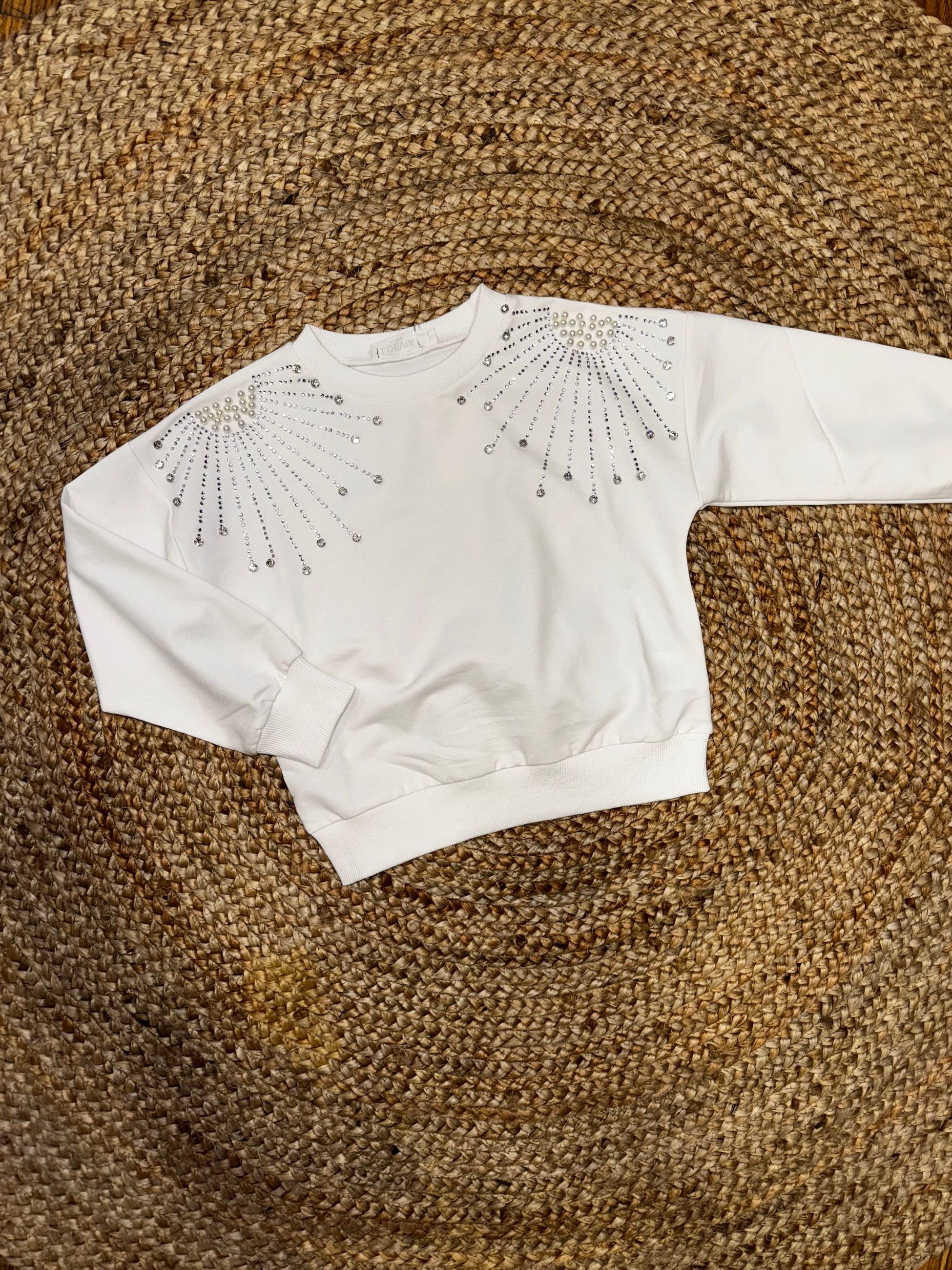 Felpa Strass Ragazza