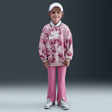 SET LEGGINGS NIKE FLOREAL BAMBINA COTONE GARZATO